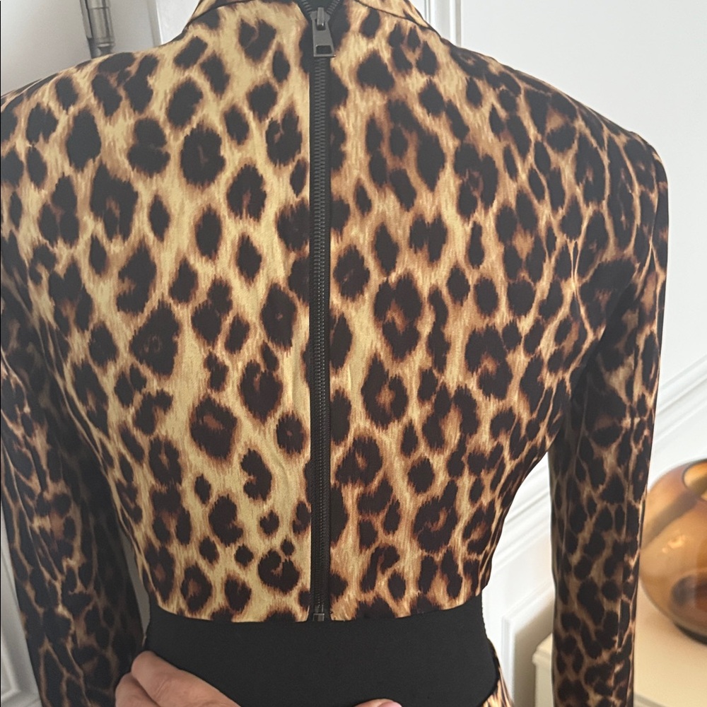 A.L.C. Brown Leopard Long Sleeve Dress - Picture 5 of 9